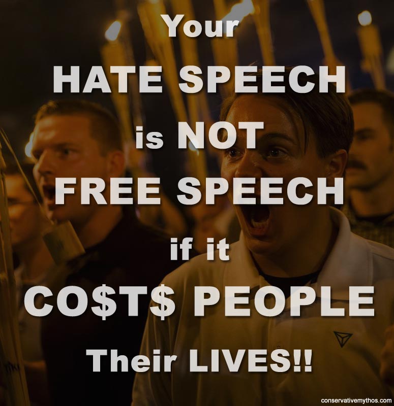 Your Hate Speech is NOT FREE Speeech if it Costs People their lives